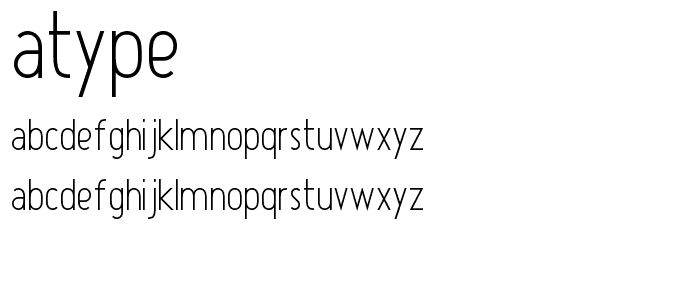 Atype 1 font